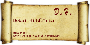 Dobai Hilária névjegykártya